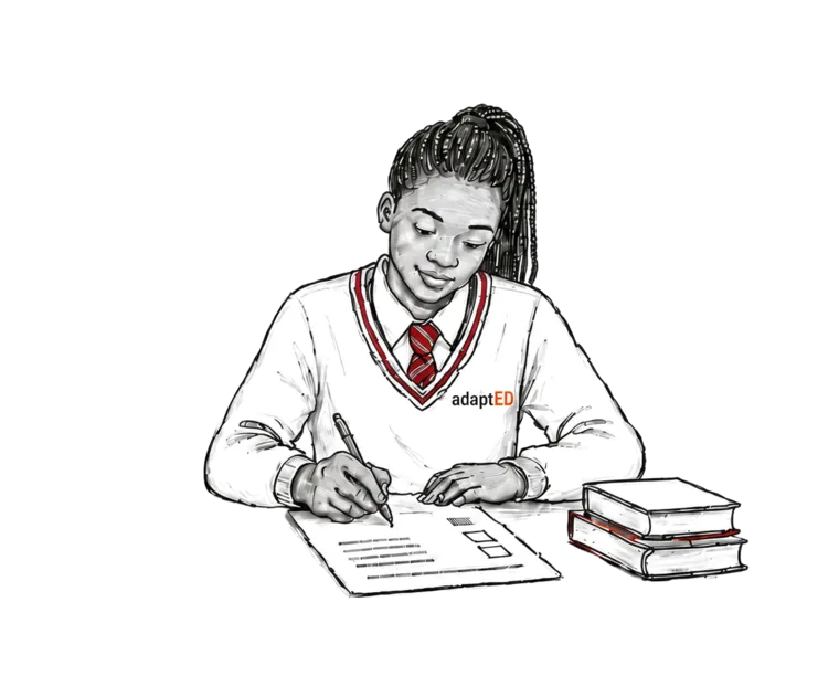 Learner using adaptED to achieve academic success